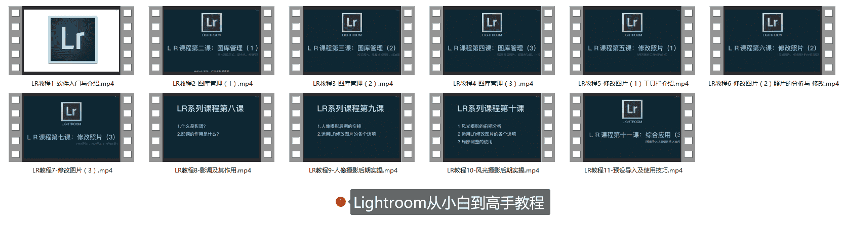 Lightroom从小白到高手教程
