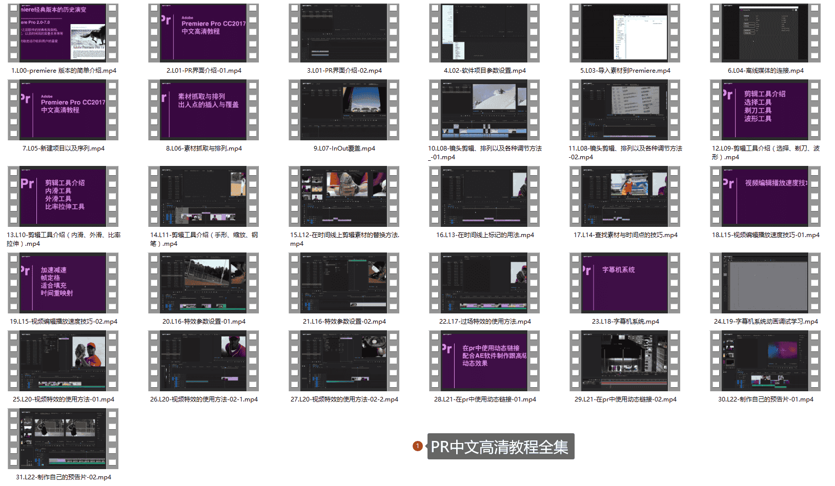PR中文高清教程全集