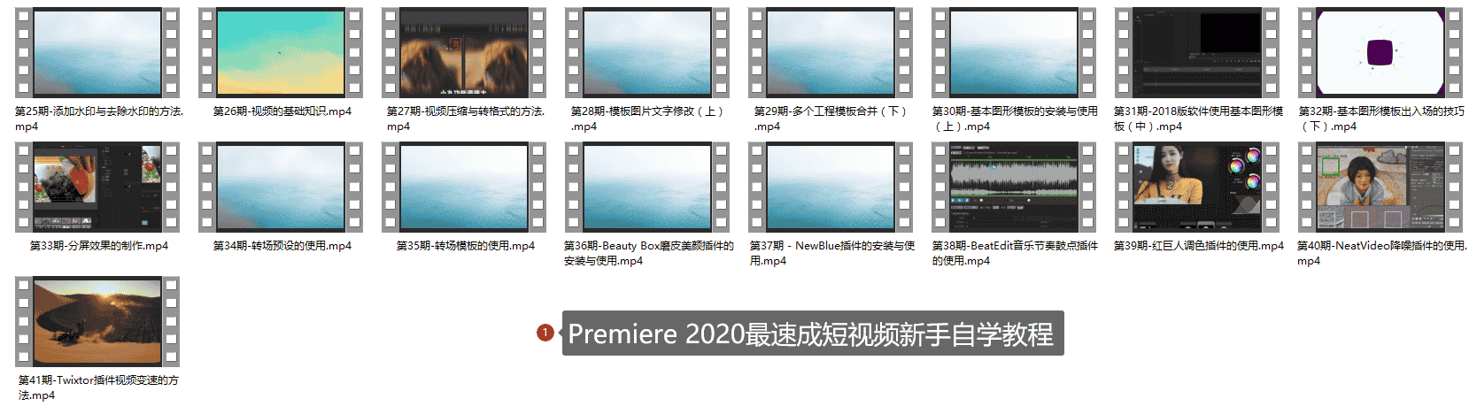 Premiere 2020最速成短视频新手自学教程