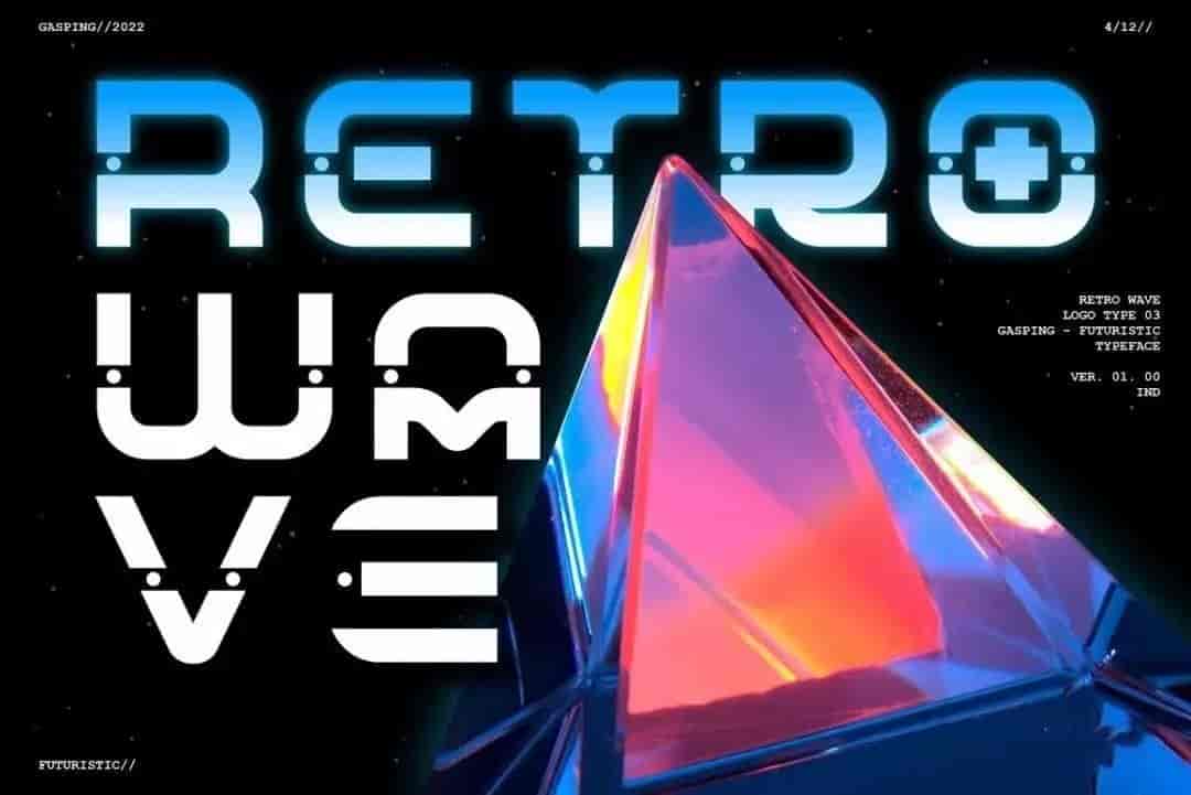 赛博朋克科幻机械艺术字体