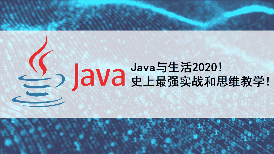  Java与生活2020!史上最强实战和思维教学! 