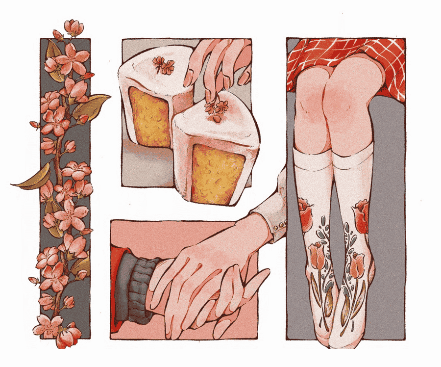 日系复古少女插画参考图185张