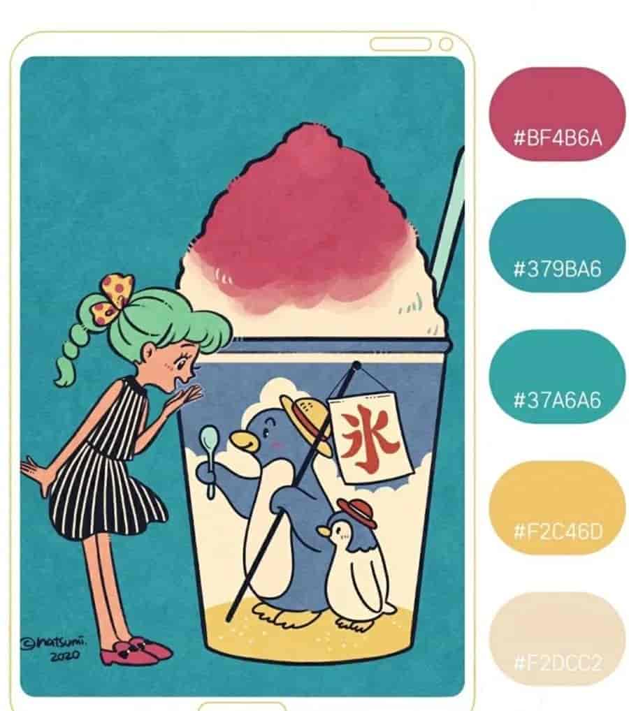 高质量插画配色色卡图438张