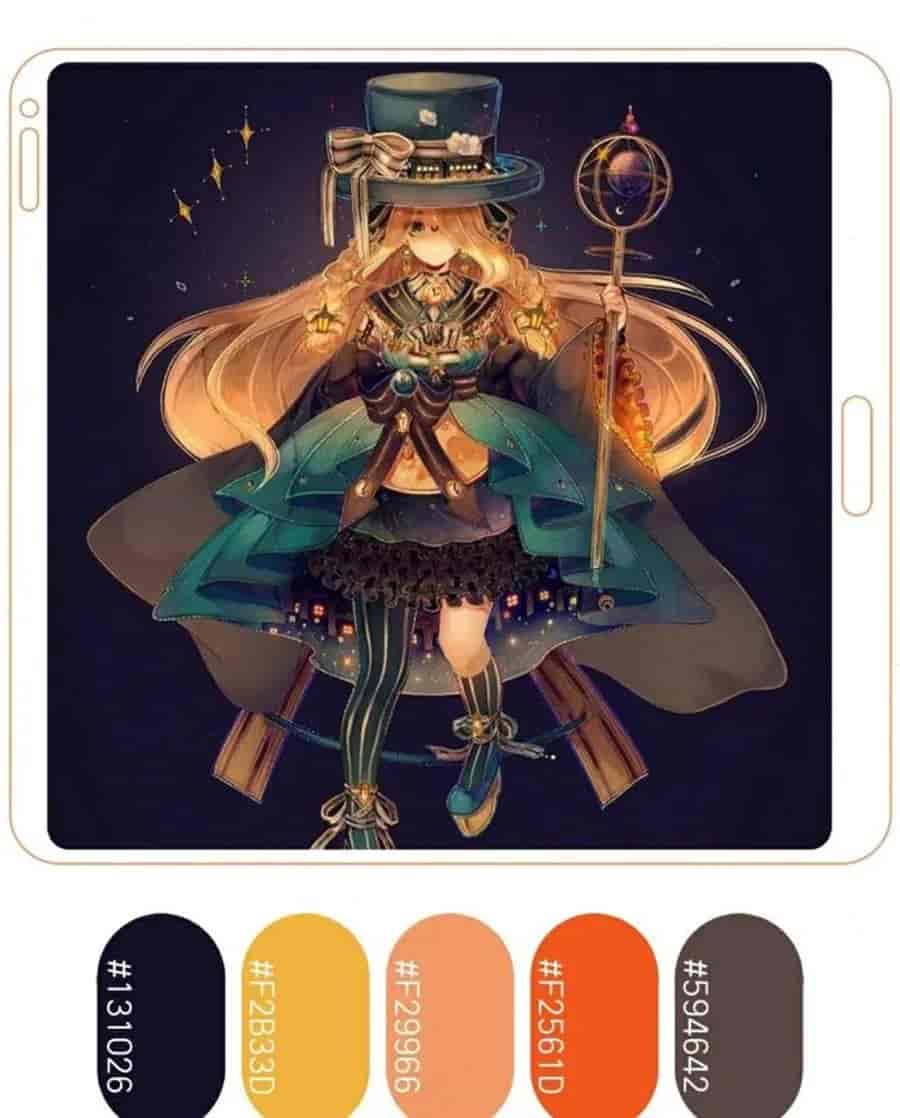 高质量插画配色色卡图438张