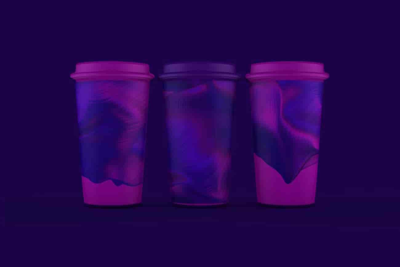 抽象3D绘制有机物质形状背景图素材