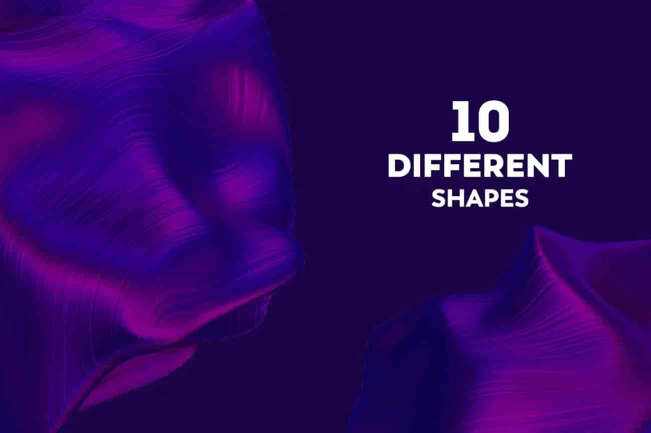抽象3D绘制有机物质形状背景图素材