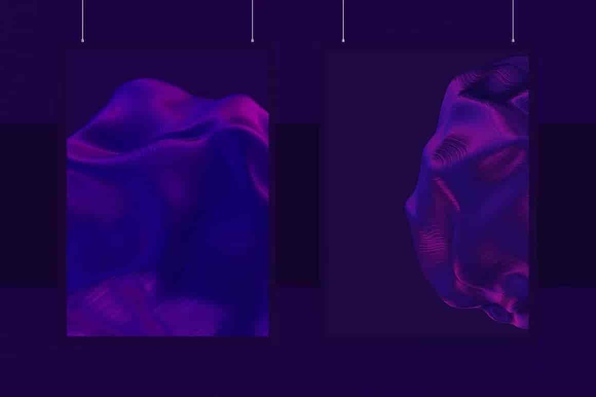 抽象3D绘制有机物质形状背景图素材