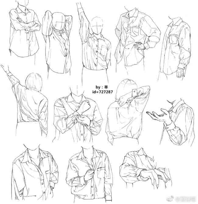 最全衣服褶皱素材参考