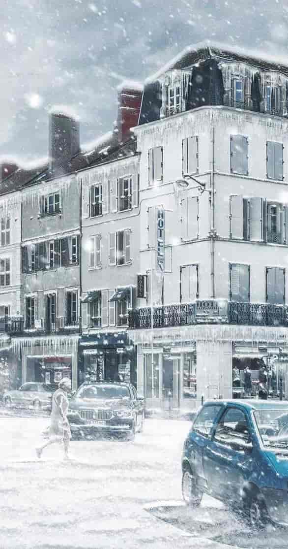 这款PS动作神了,一键变成雪场景。