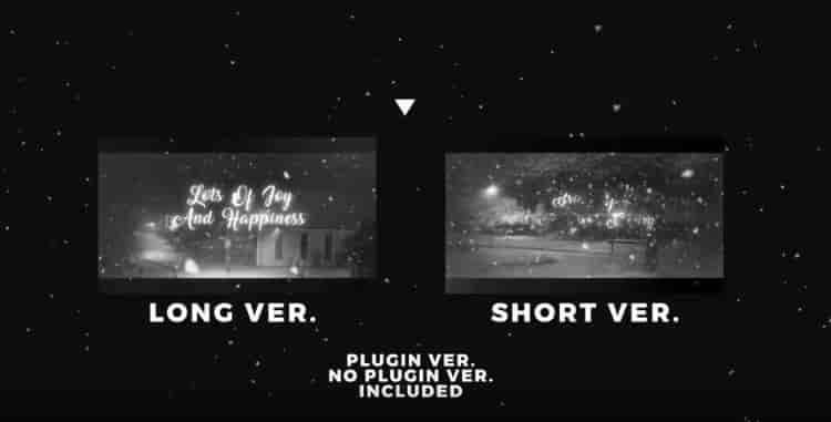 飘雪粒子圣诞特别幻灯片视频AE模板