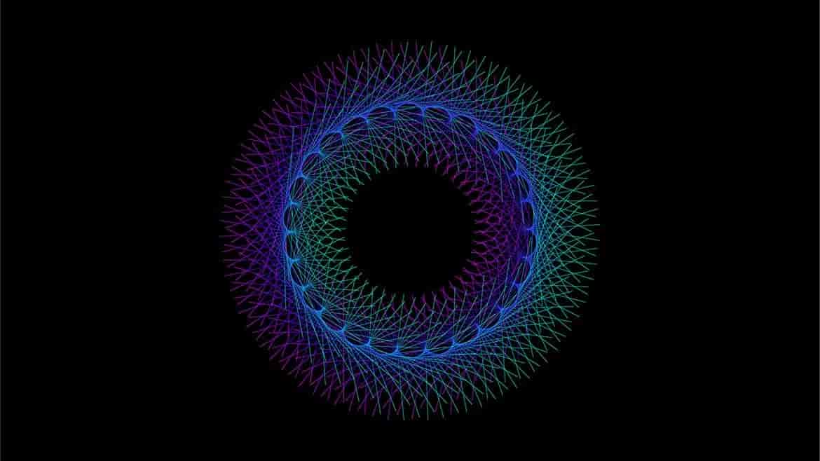 立体抽象几何网状图形背景插图