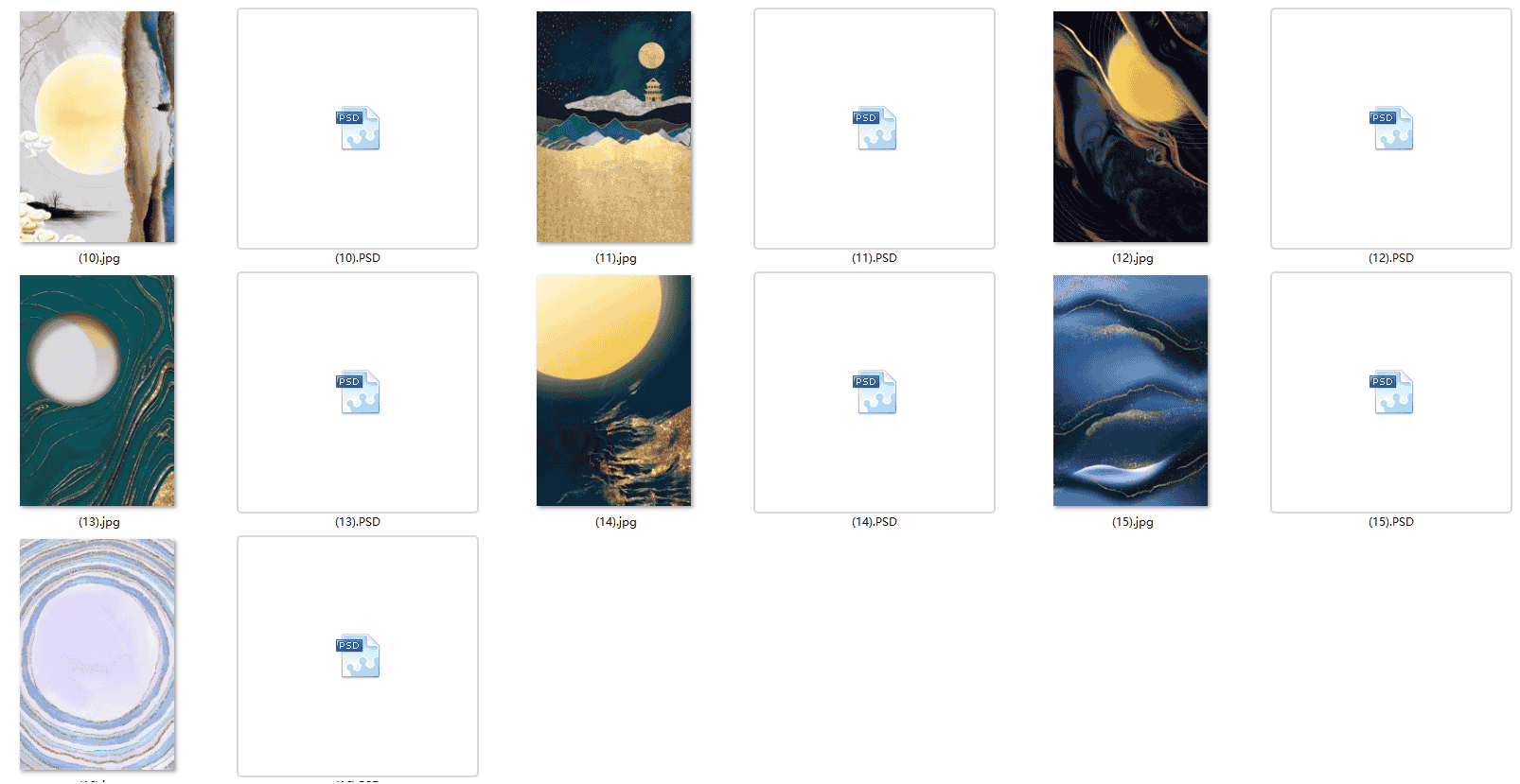 高端鎏金背景素材16套【3.56GB】