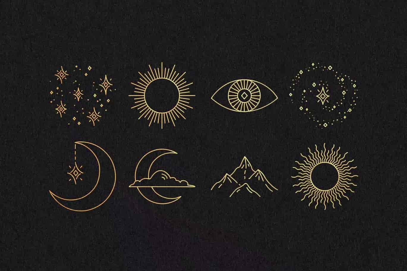 十二星座塔罗牌矢量插画大集合