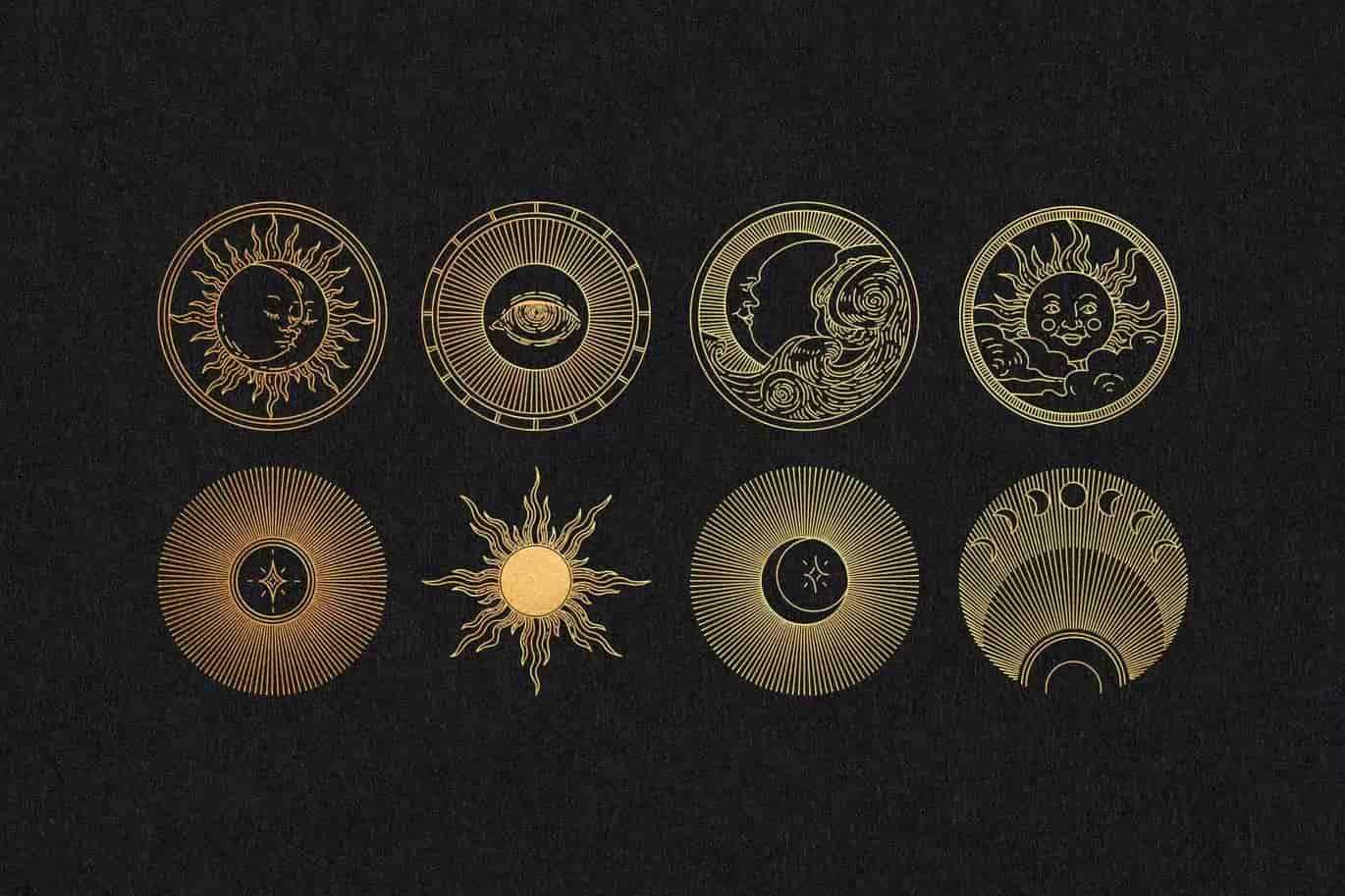 十二星座塔罗牌矢量插画大集合