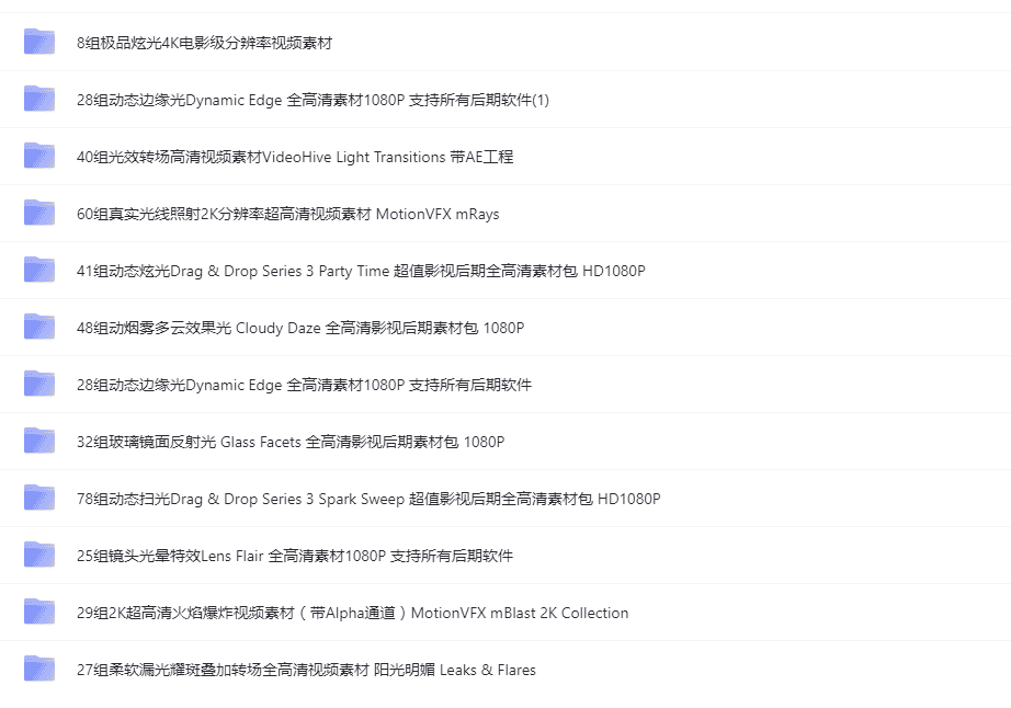 444套顶级AE视频素材