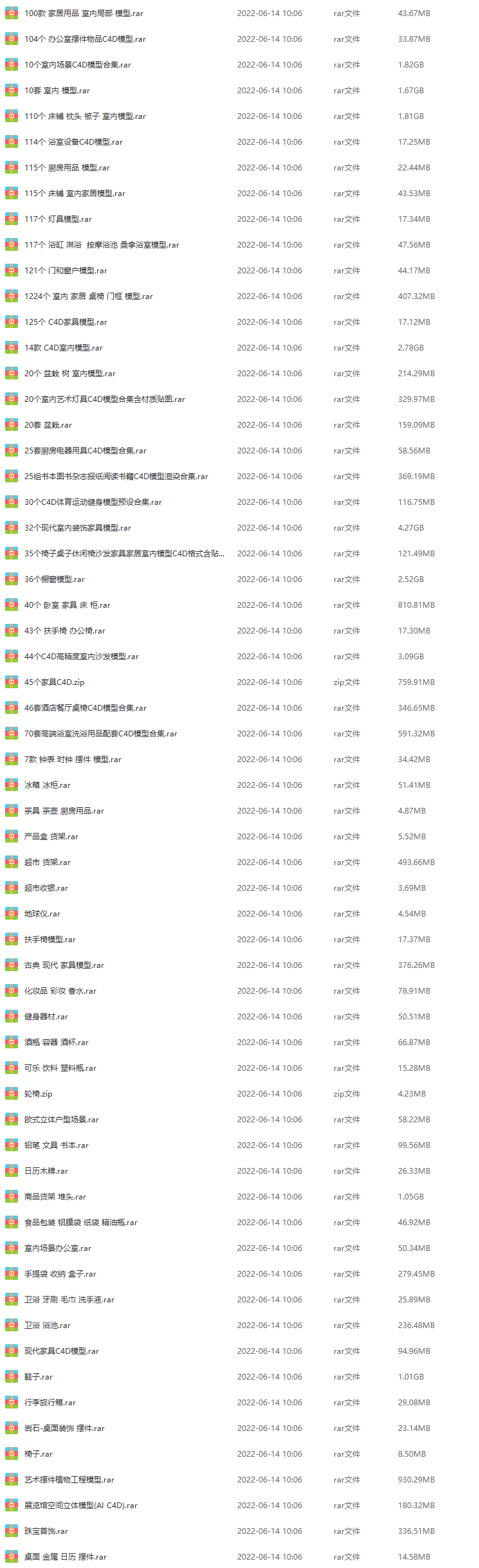 5000个C4D模型百G合集