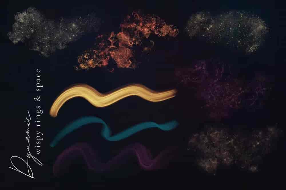 Procreate的银河系元素星空笔刷