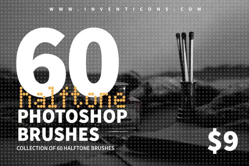 60个半色调Photoshop笔刷