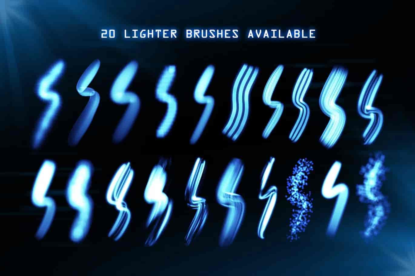 发光荧光字体Procreate笔刷