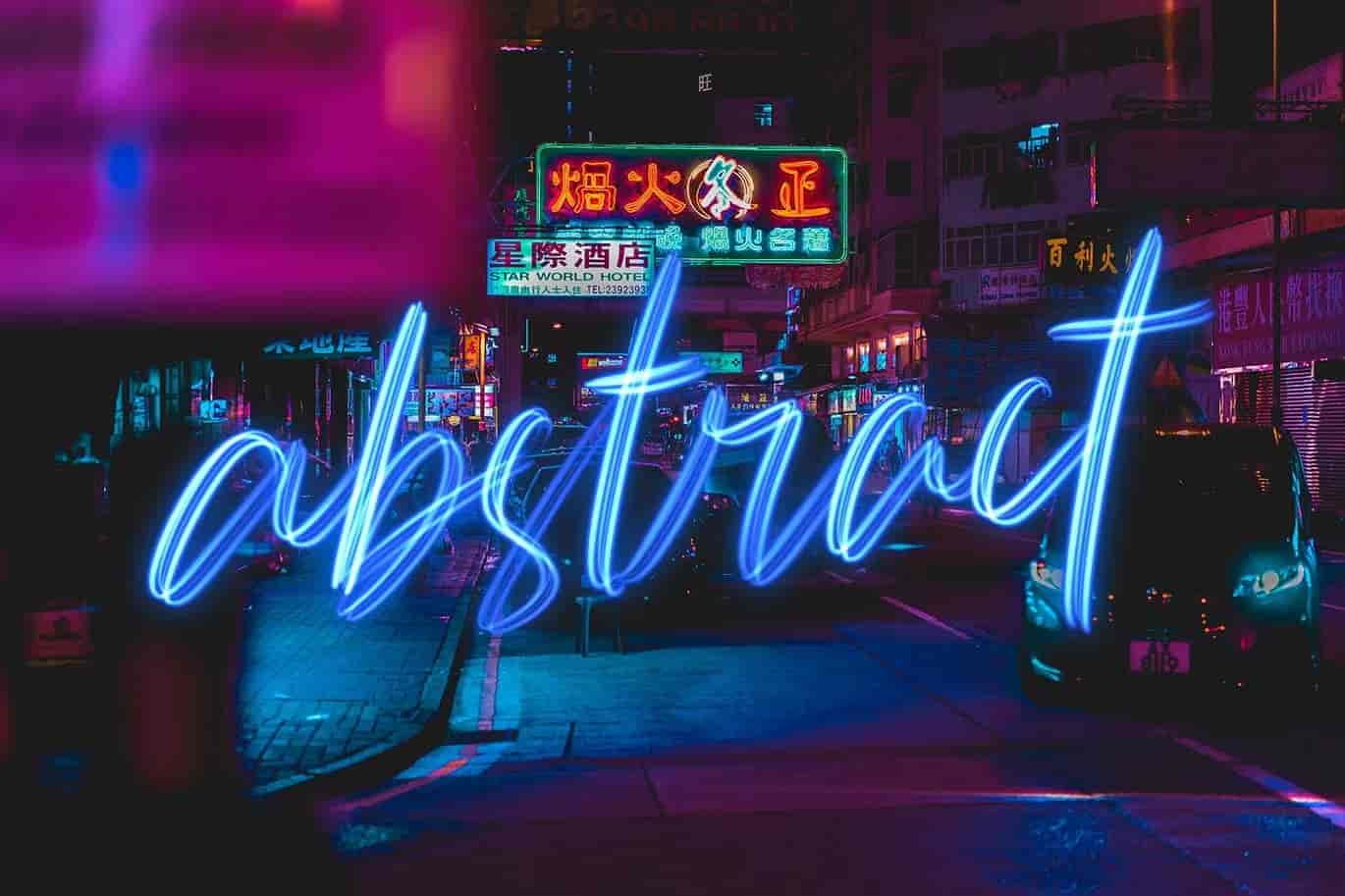 发光荧光字体Procreate笔刷