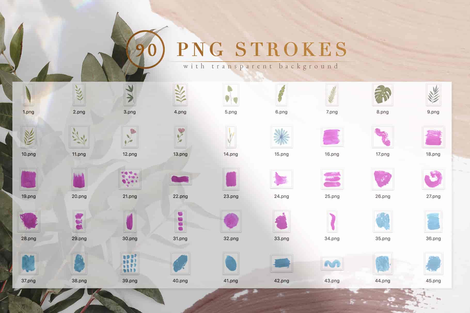 90个PS&Procreate图案画笔笔刷