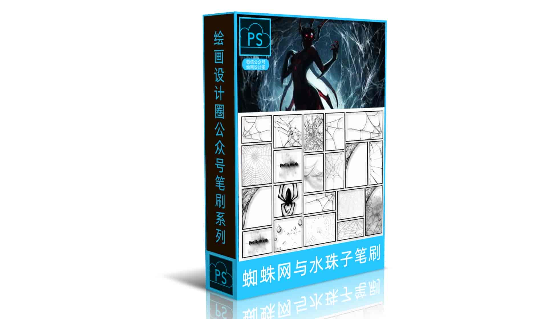 蜘蛛网与水珠子笔刷