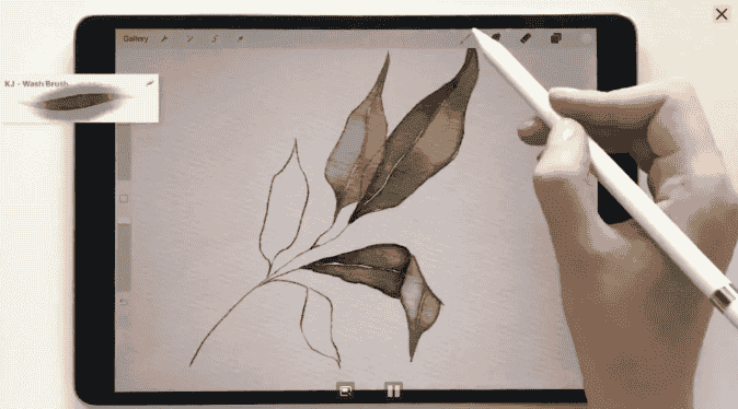 Procreate水彩质感笔刷