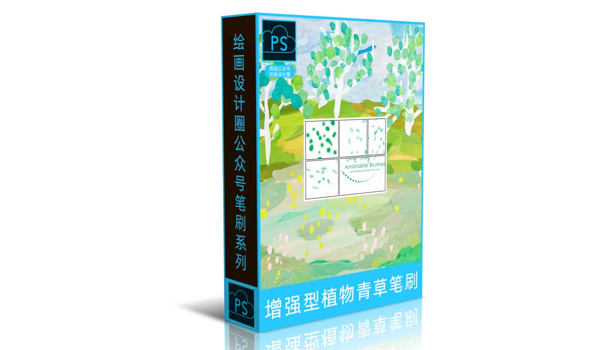增强型植物青草笔刷包装盒