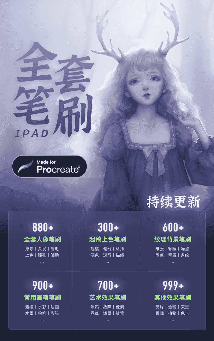 12000套Procreate笔刷大合集【11GB】