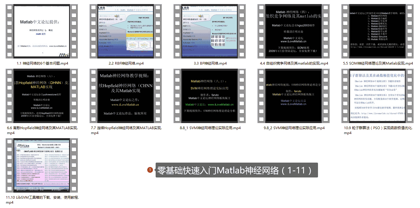 零基础快速入门Matlab神经网络
