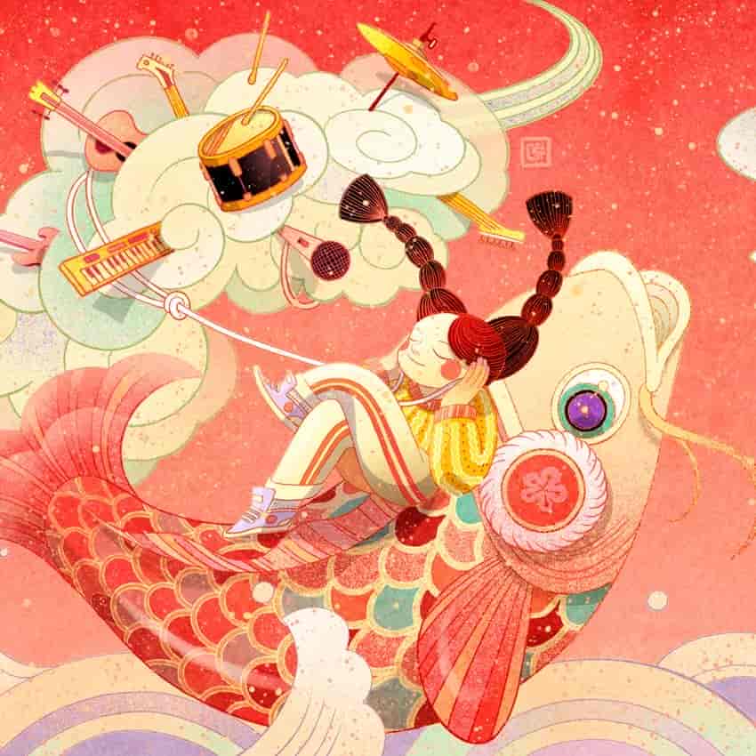 倪传婧插画课程18节+1200张经典作品集