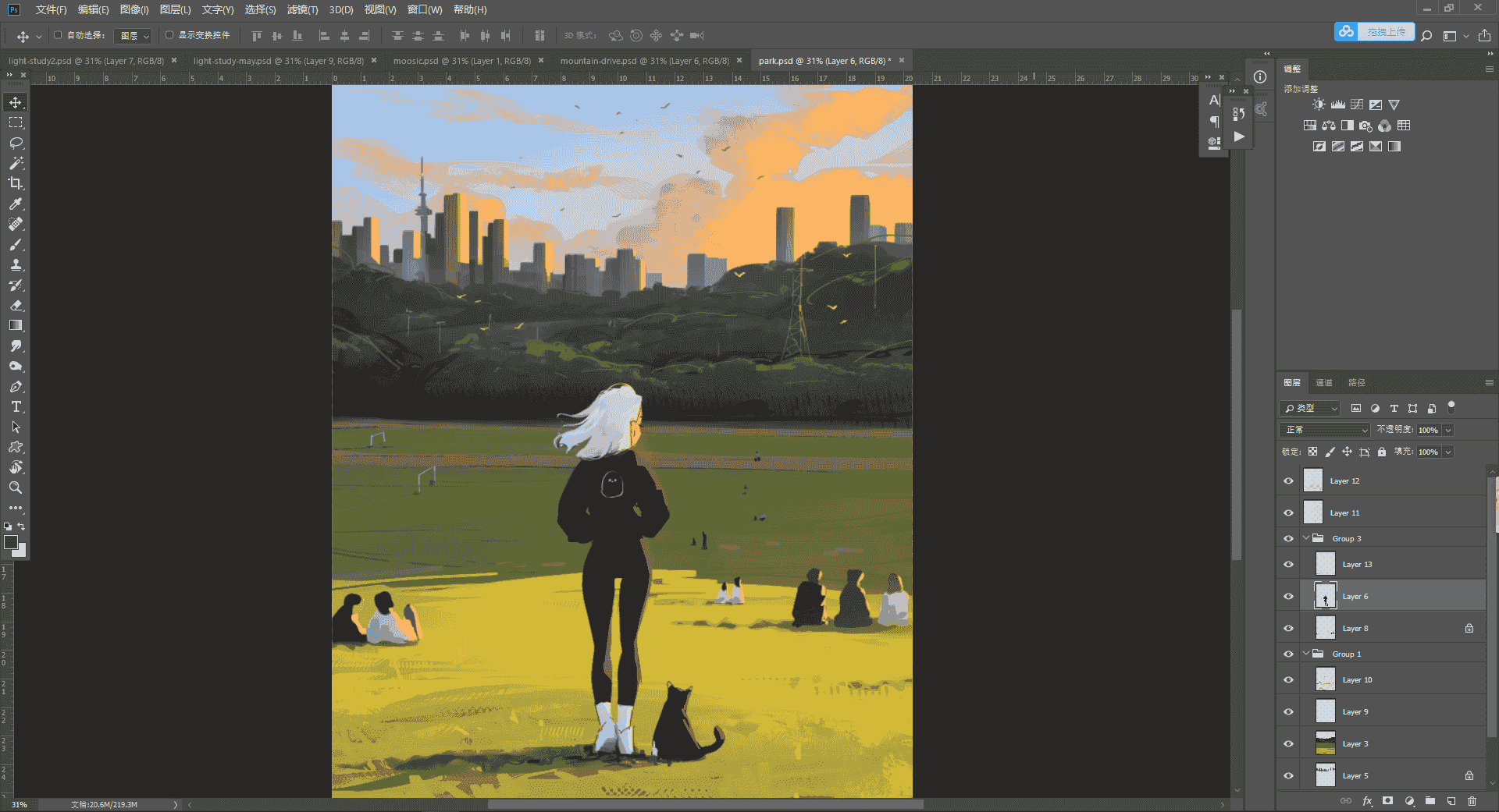 意大利画师sam yang38套PSD少女插画【含笔刷+原速视频+图包】