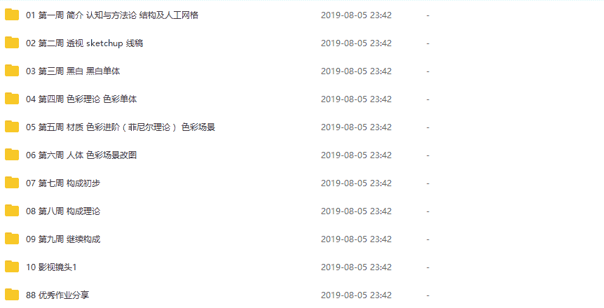 【73GB】V大全套1-9周板绘教程(含笔刷、点评等)