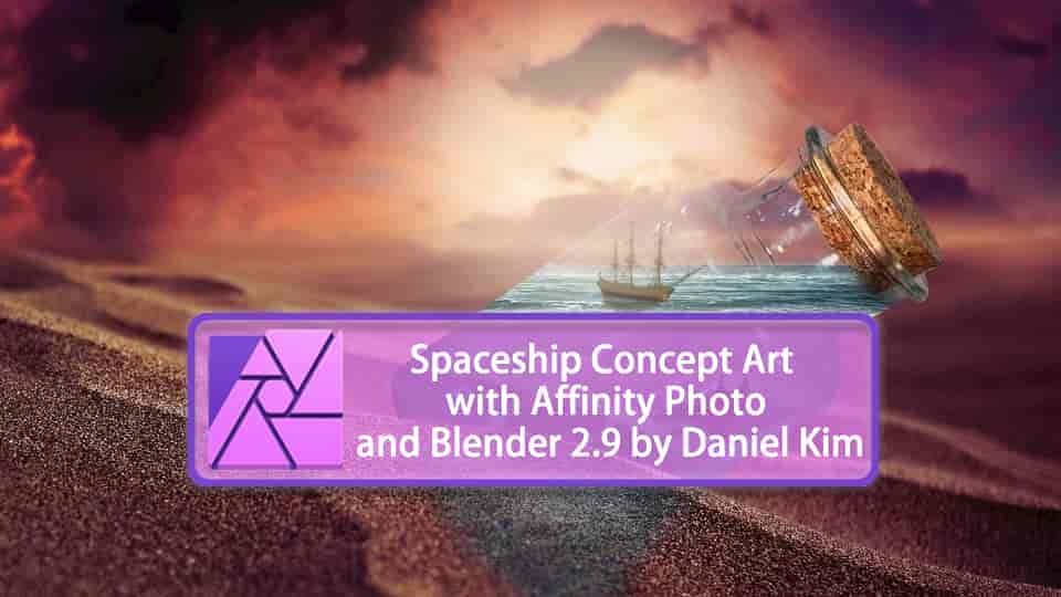 Spaceship Concept Art with Affinity Photo and Blender 2.9 by Daniel Kim