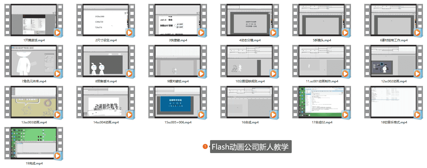 Flash动画公司新人教学