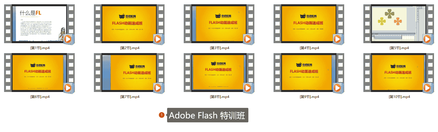 【5.4GB】Adobe Flash 特训班