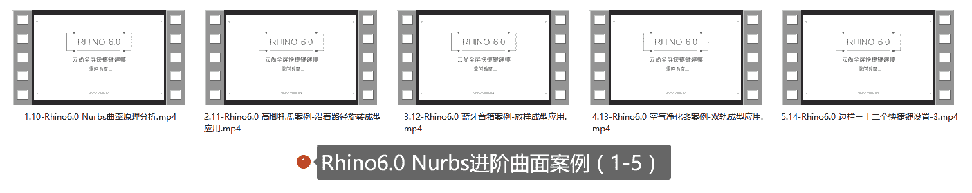 Rhino6.0 Nurbs进阶曲面案例(1-5)