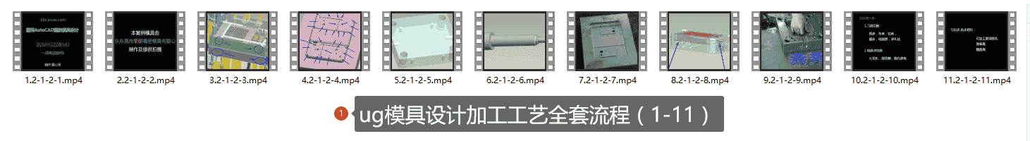 【56GB】UG模具设计课程系列