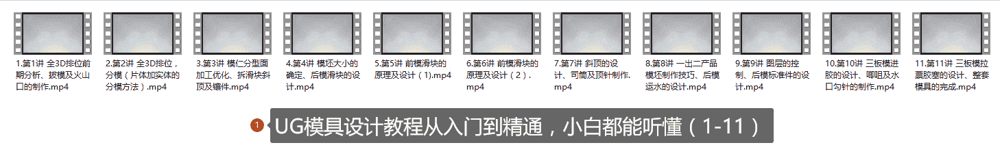 【56GB】UG模具设计课程系列