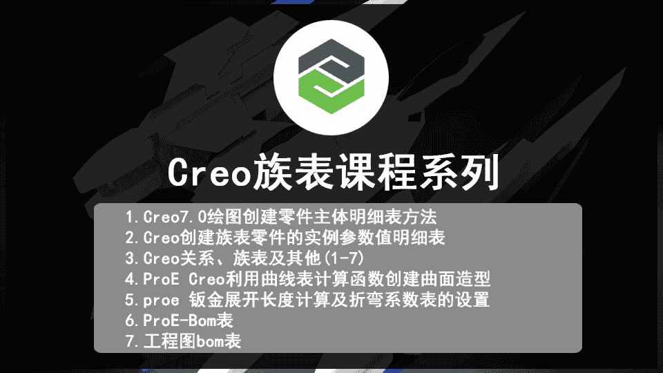 Creo族表课程系列