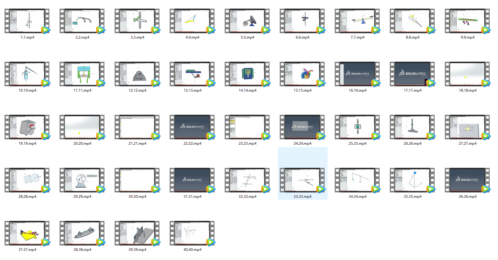 【7GB】Solidworks运动仿真课程系列