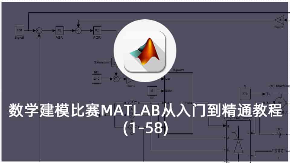 数学建模比赛MATLAB从入门到精通教程(1-58)