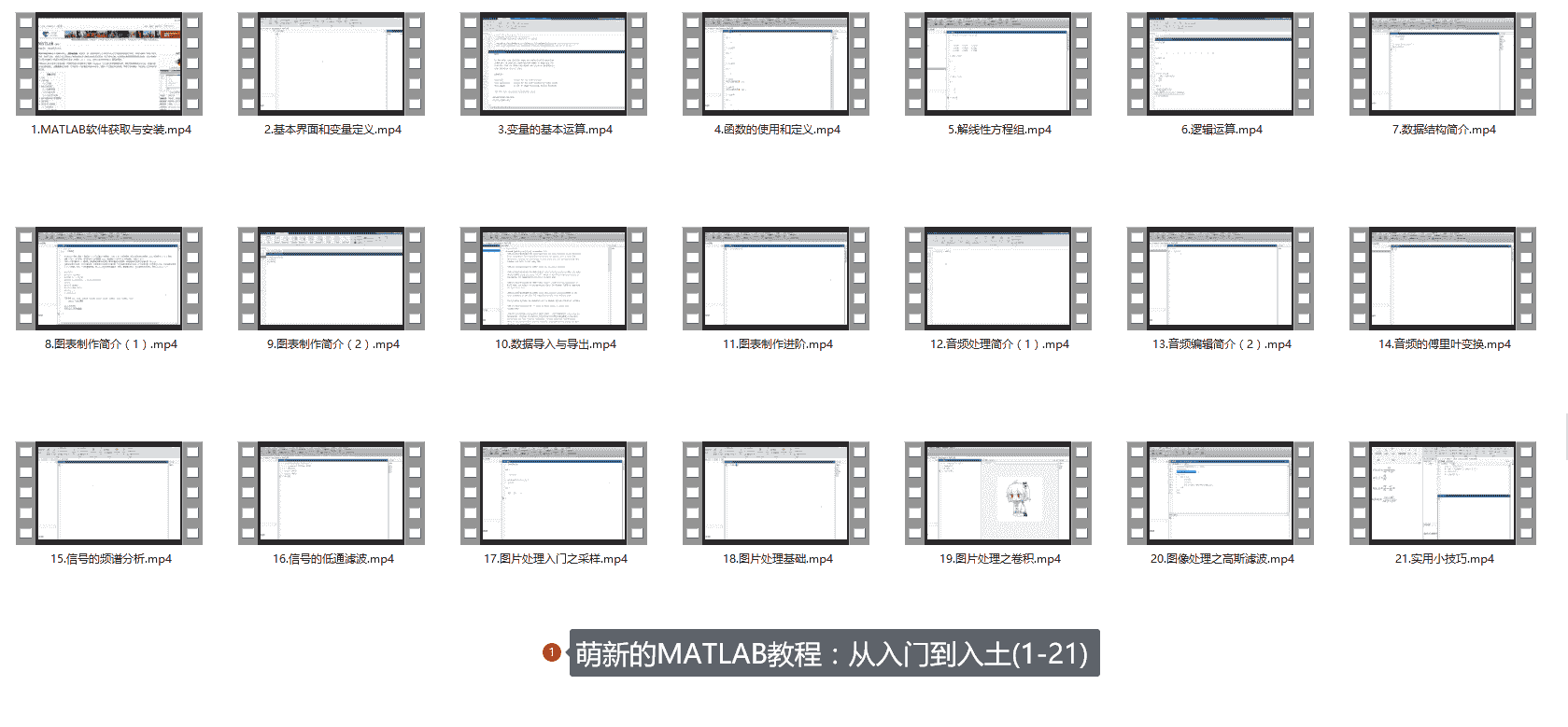 萌新的MATLAB教程:从入门到入土(1-21)
