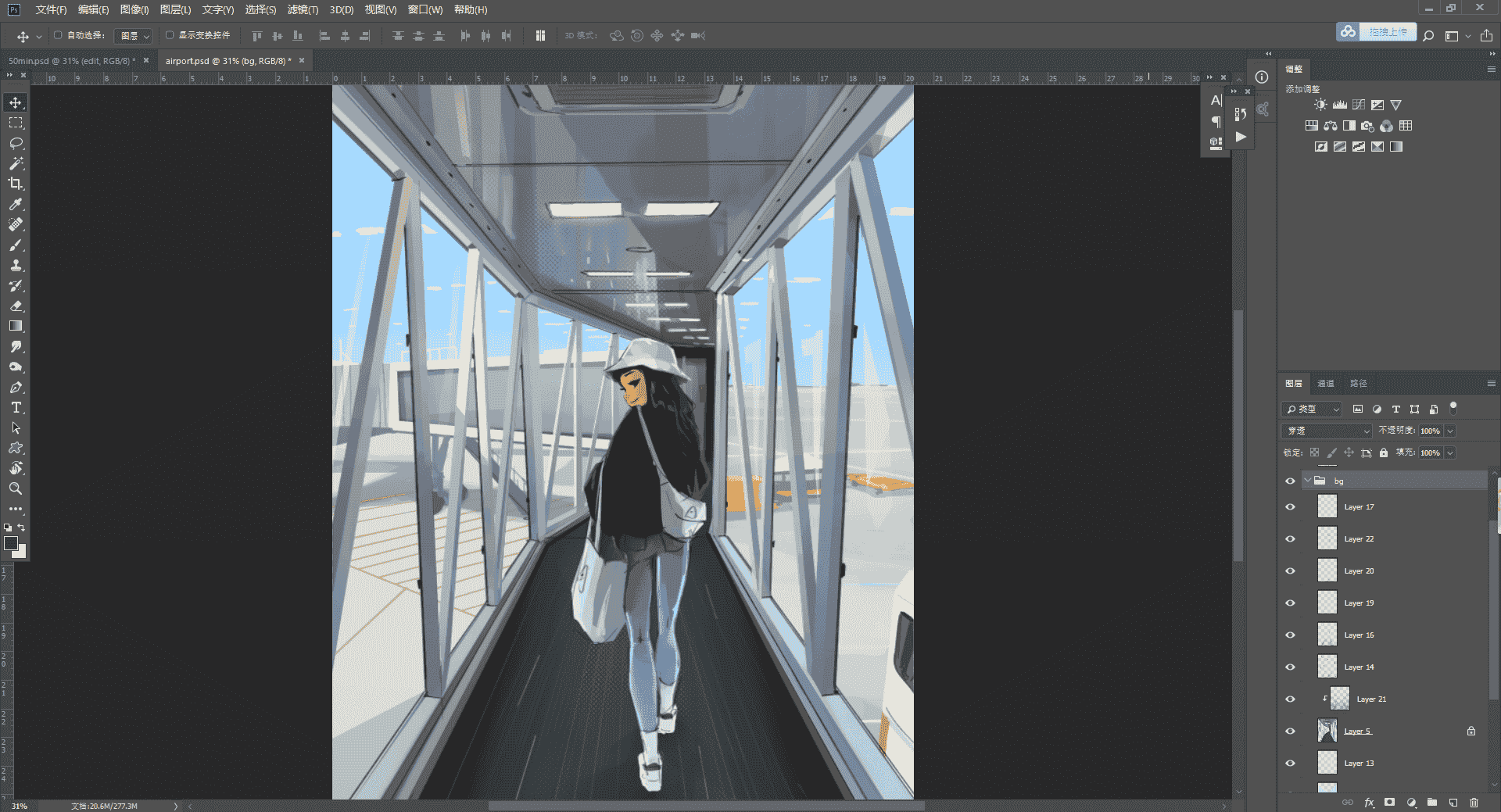 意大利画师sam yang38套PSD少女插画【含笔刷+原速视频+图包】