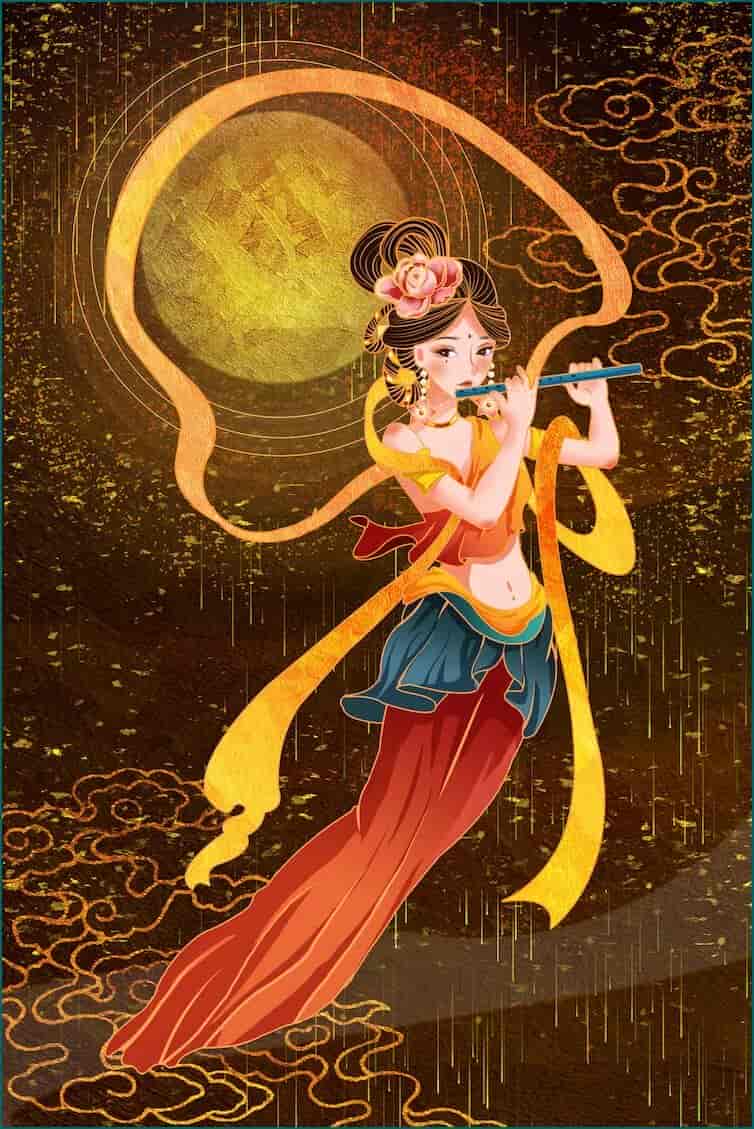 绝美敦煌壁画风格PSD插画