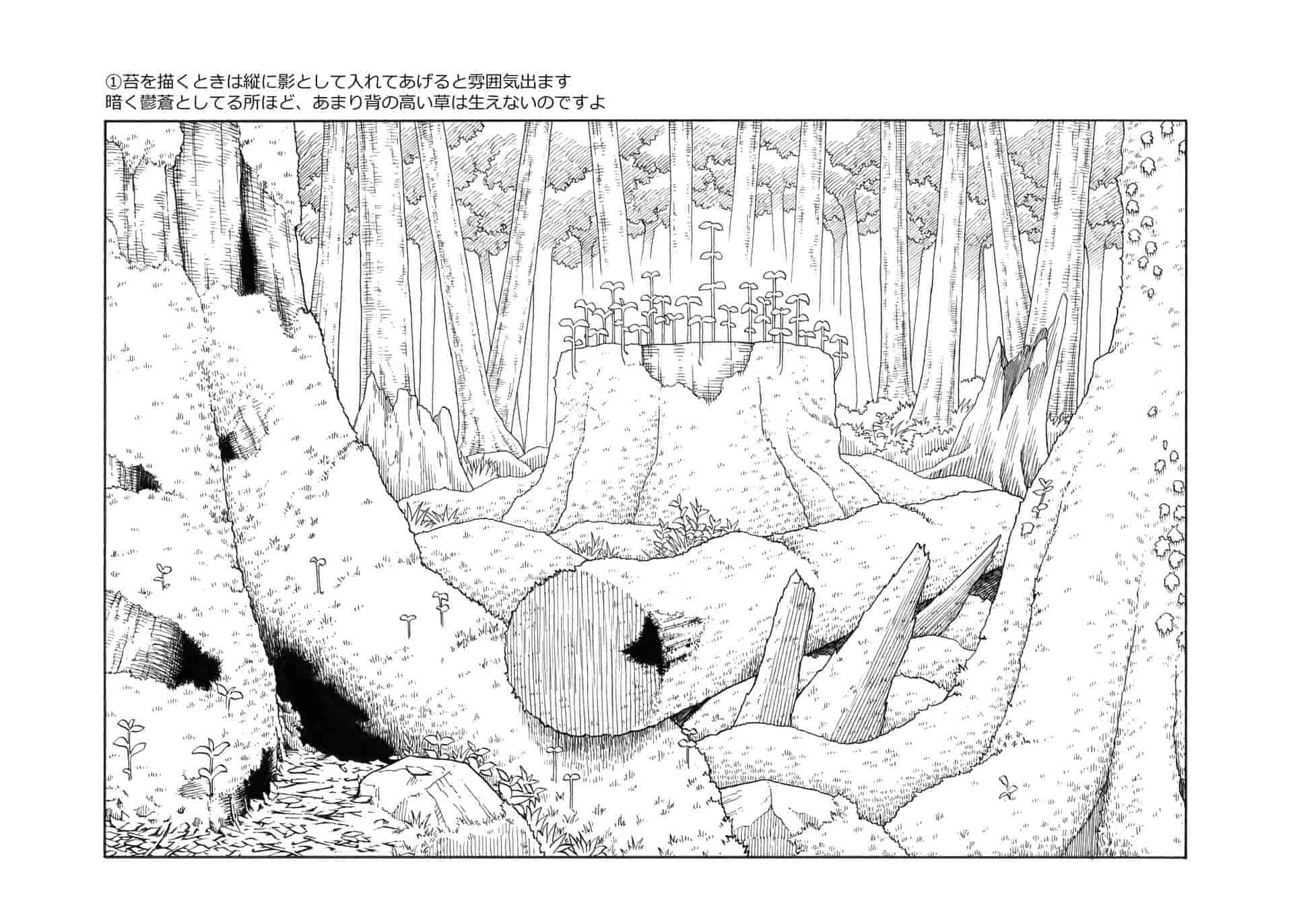 日文无版权限制的背景插图素材集 森林篇+荒野篇[50P]