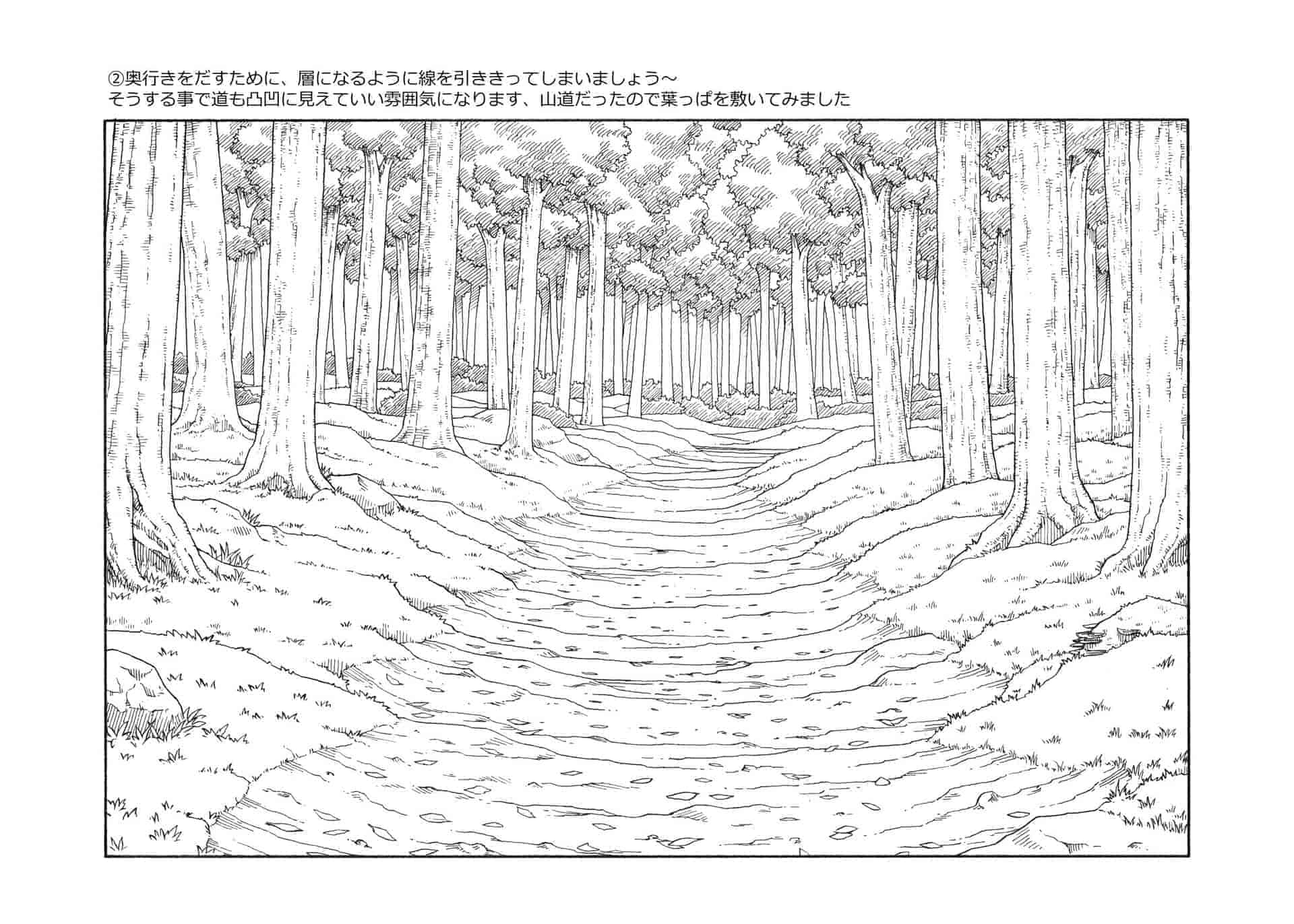 日文无版权限制的背景插图素材集 森林篇+荒野篇[50P]