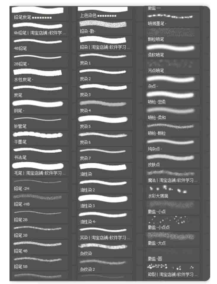 3000款PS绘画笔刷合集