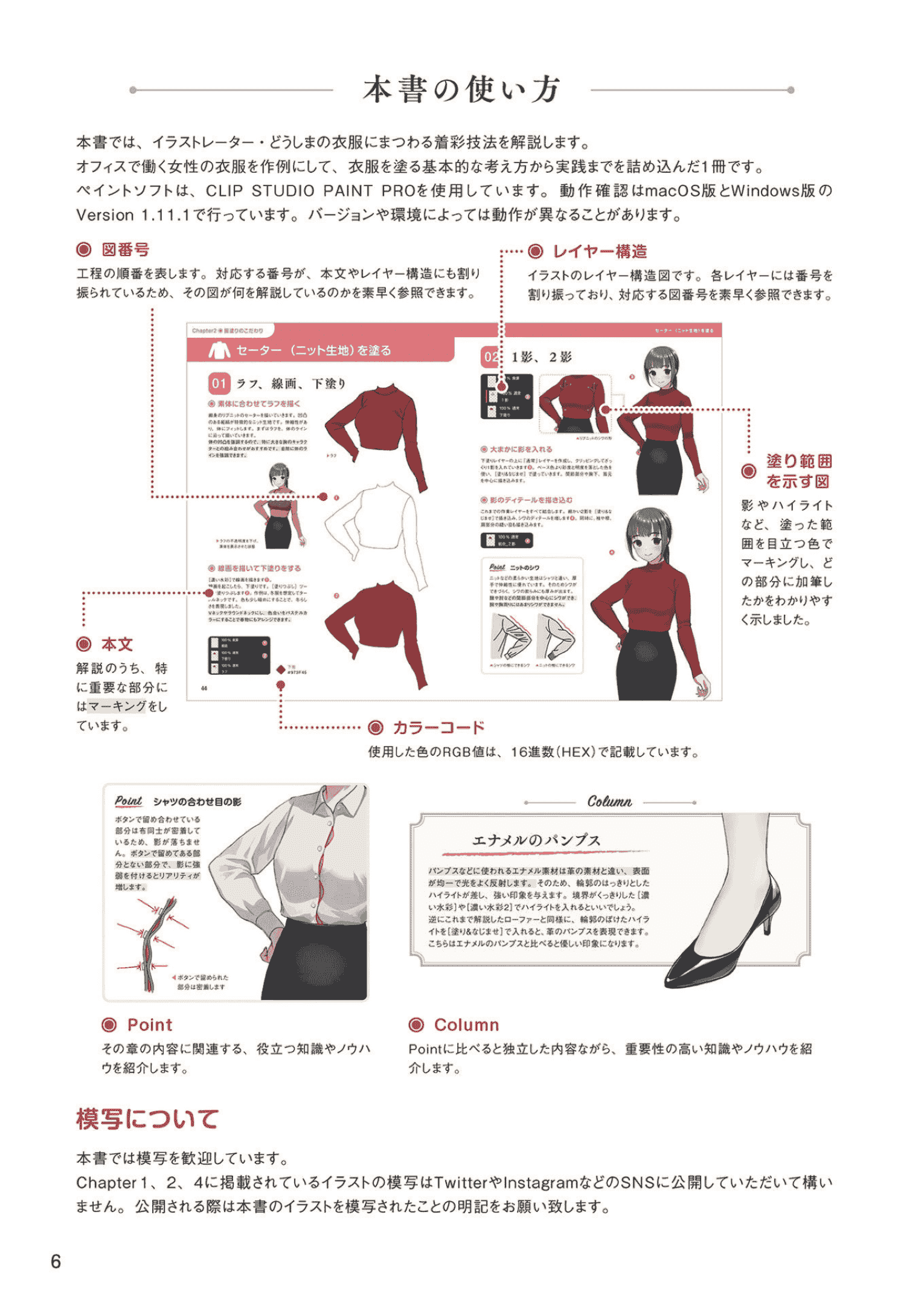 日文どうしま倾授衣服的画法 让人兴奋的绘画风格 附带源文件[146P]