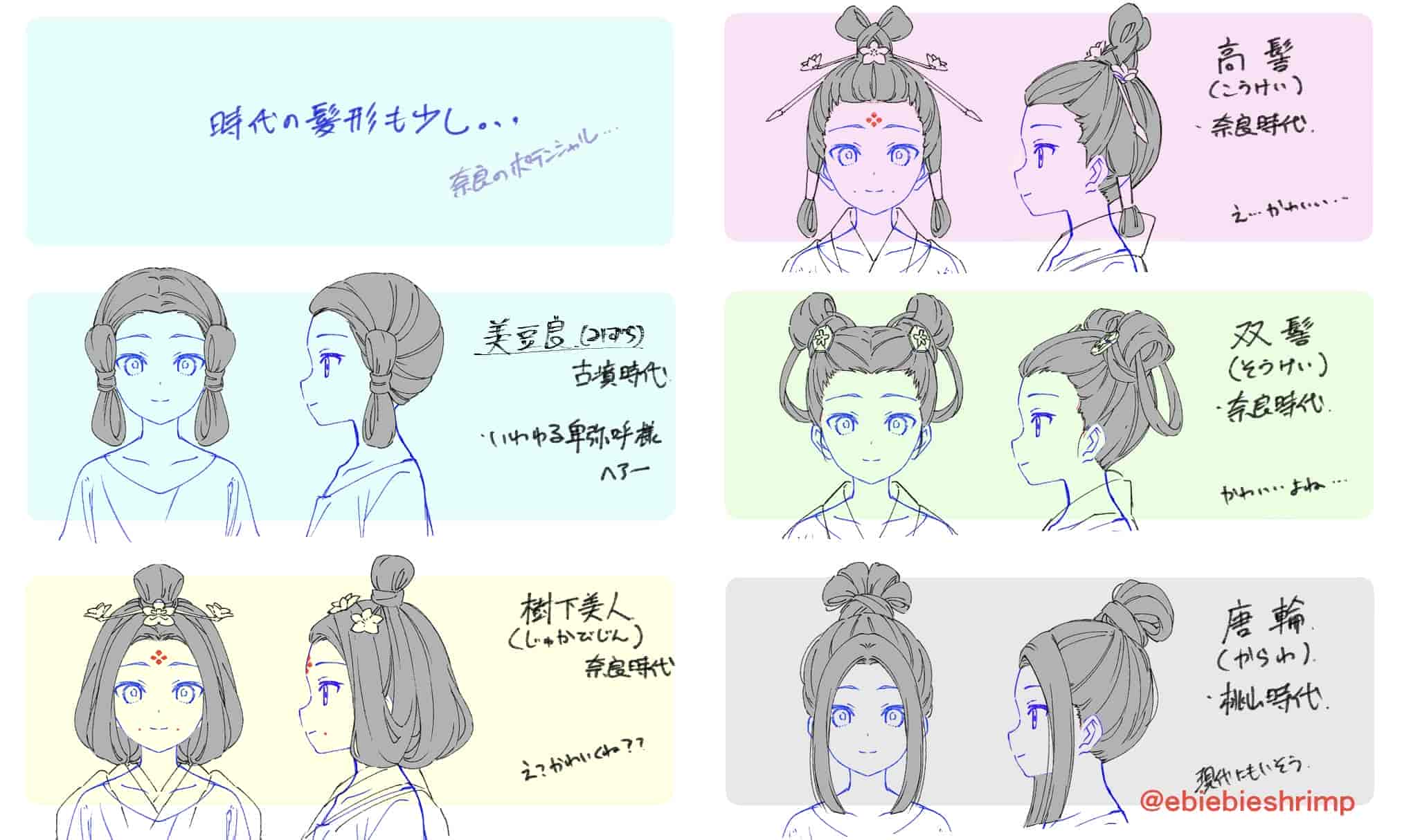 朱里17种发型正侧面 参考图例[03P]